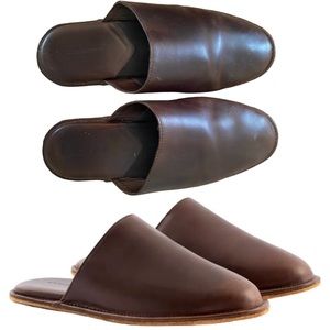 Beckett Simonon Larsen 10 US Brown Deerskin Leather Sheath Mule Slippers Shoes
